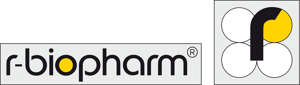 Logo for R-Biopharm displayed prominently, featuring a modern design with the company name in bold lettering.